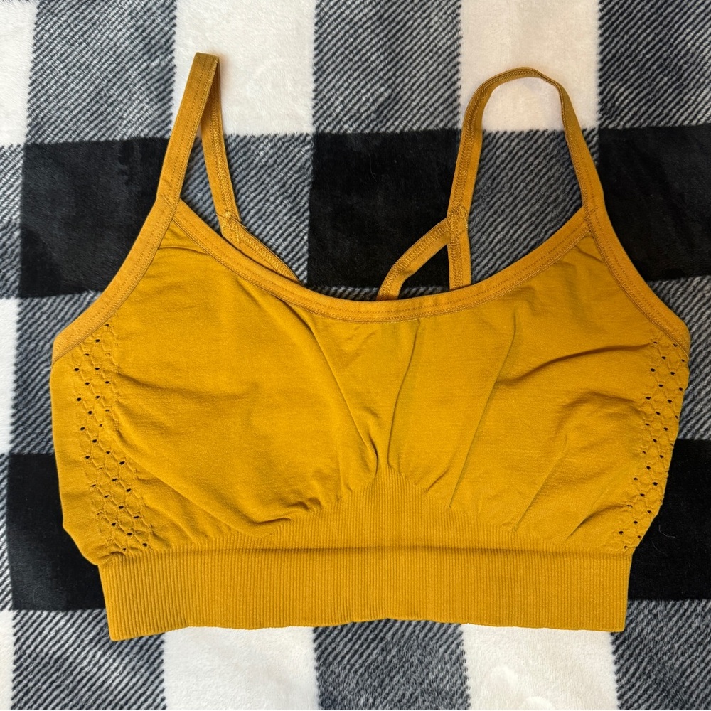 NWOT BaoBei Love Steady “Goldie” Mustard Yellow Maternity Nursing Bralette - M/L